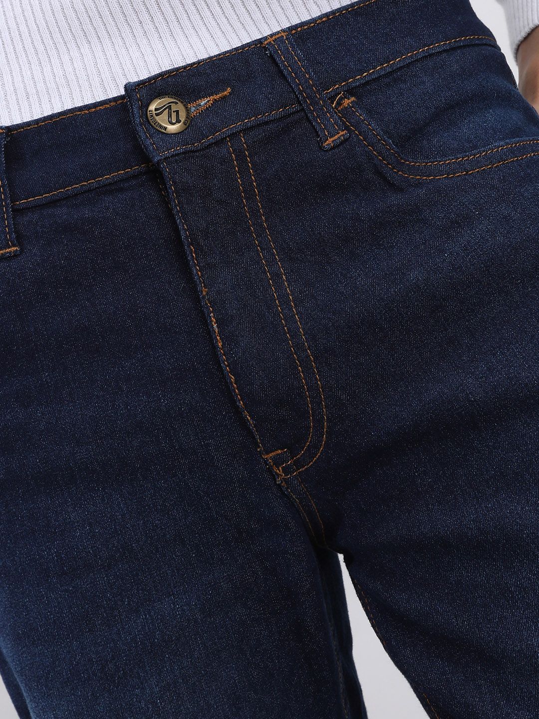 The Indian Garage Co Men Blue Slim Fit Mid-Rise Clean Look Jeans
