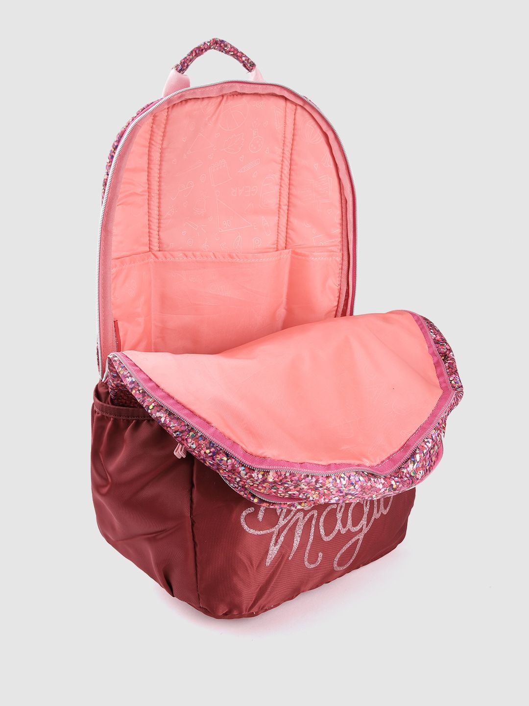 Gear Kids Abstract Printed Laptop Backpack with Glittery Effect -32L