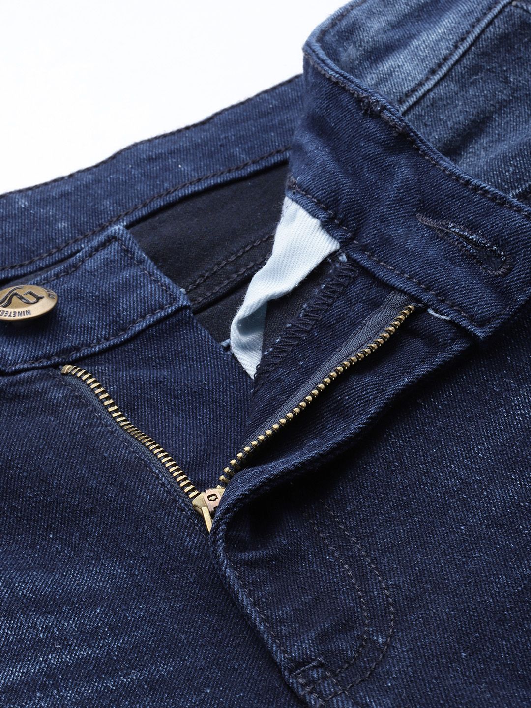 The Indian Garage Co Men Slim Fit Heavy Fade Stretchable Jeans