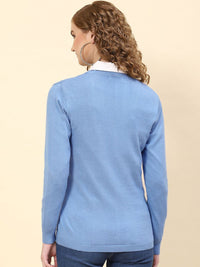 Monte Carlo Women V Neck Full Sleeve Cardigan