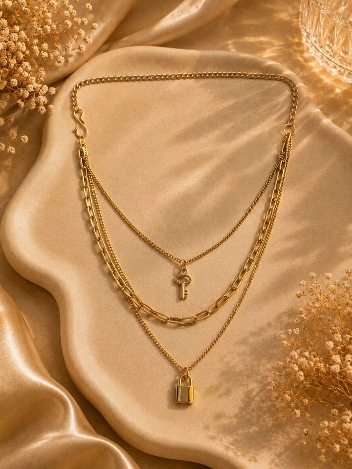 VOGUE PANASH Kalung Berlapis Emas Berlapis Emas