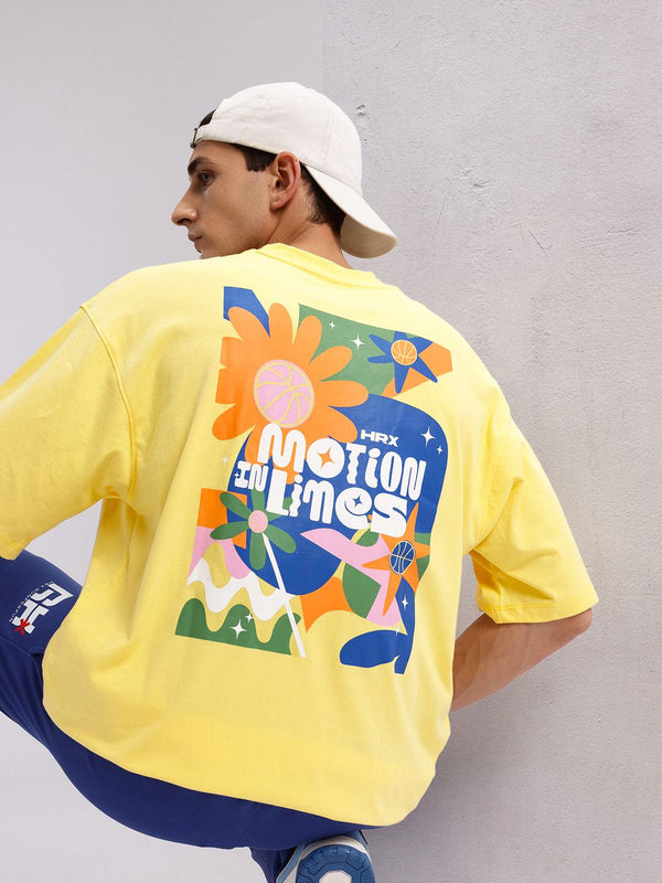 HRX oleh Hrithik Roshan Floral & Typography T-Shirt Gaya Hidup