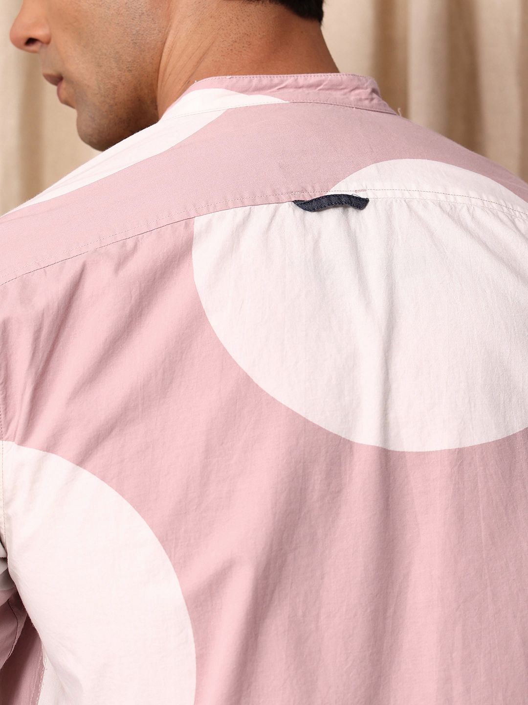 Mr Bowerbird Tailored Fit Geometric Printed Pure Cotton Casual Shirt
