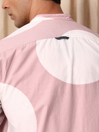 Mr Bowerbird Tailored Fit Geometric Printed Pure Cotton Casual Shirt