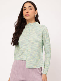 DressBerry Casual Constructs Upturn Stitch Asymmetric Hem Top