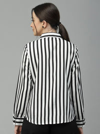 Style Quotient Smart Opaque Striped Semi Formal Shirt