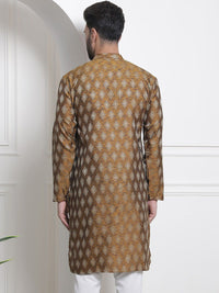 SOJANYA Kurta Lurus Kolar Mandarin Rekaan Tenun Etnik