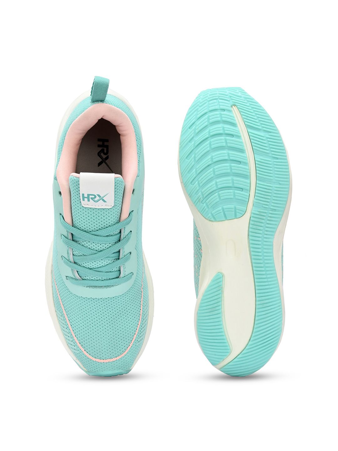 HRX by Hrithik Roshan Women Sea Green & White Memory Foam Mesh Running Shoes
