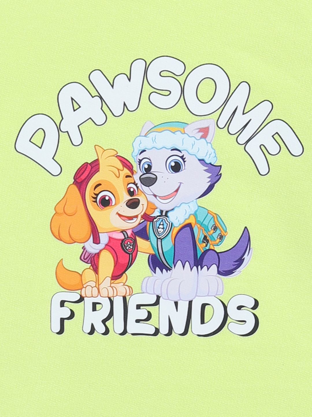 Happy Faces Girls Paw Patrol Print Pure Cotton T-shirt with Trousers