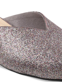 Metro Black Embellished Block Mules