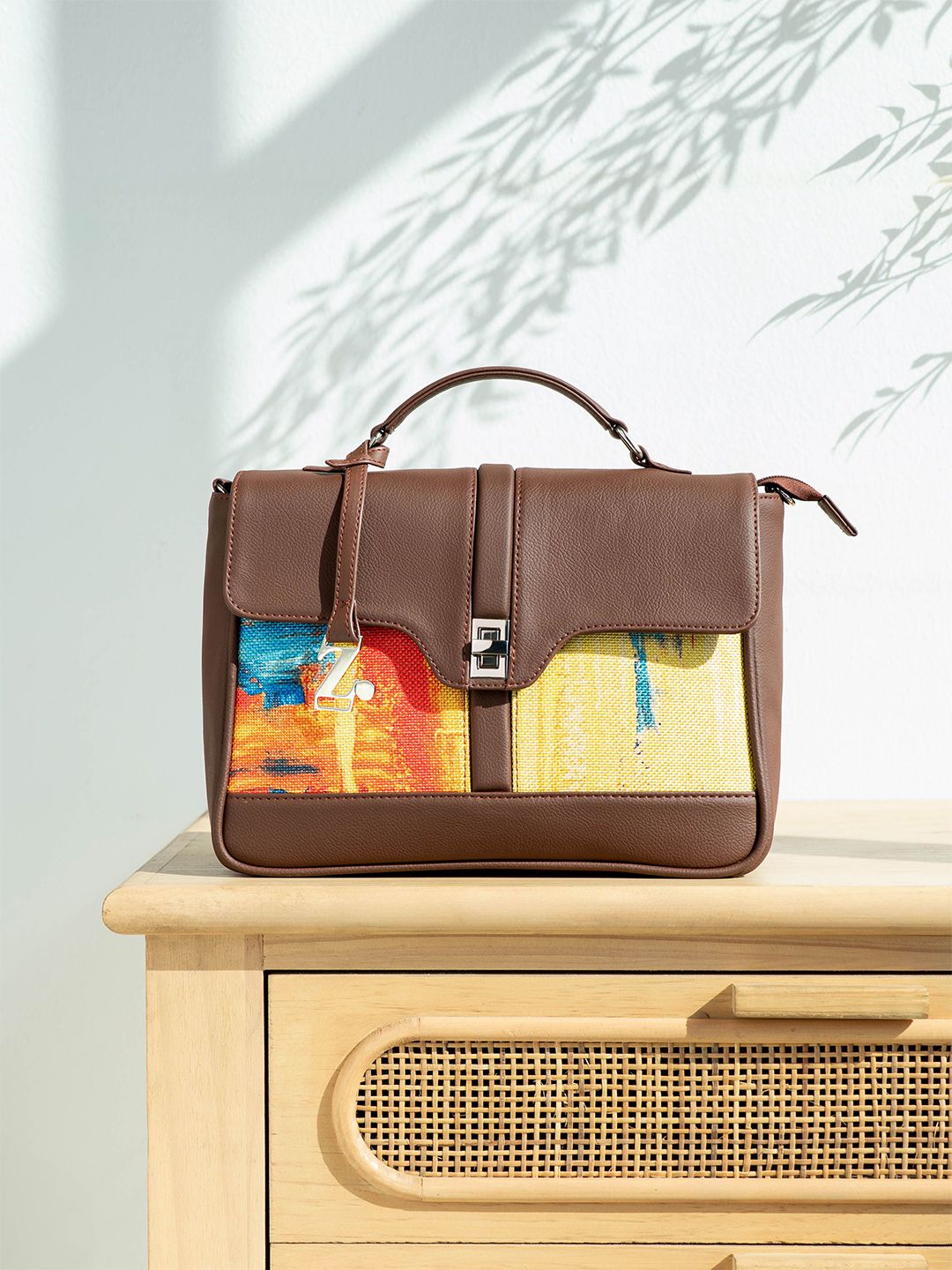 ZOUK Abstract Amaze  Printed Structured Satchel