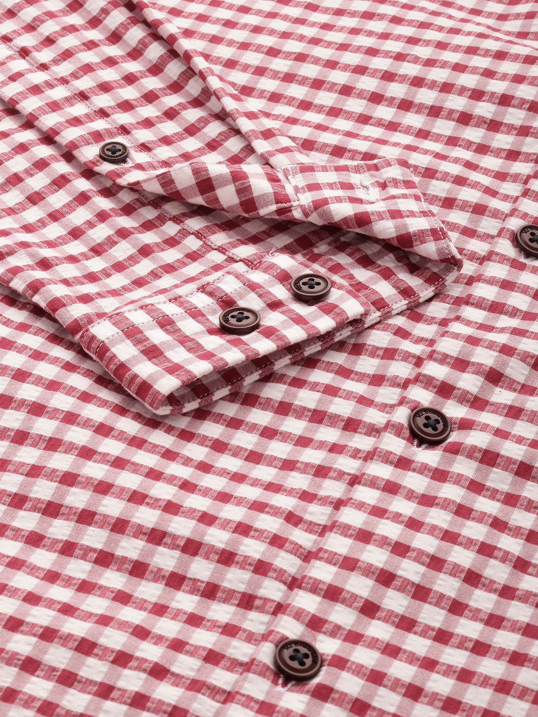 Mr Bowerbird Tailored Fit Gingham Checked Casual Shirt