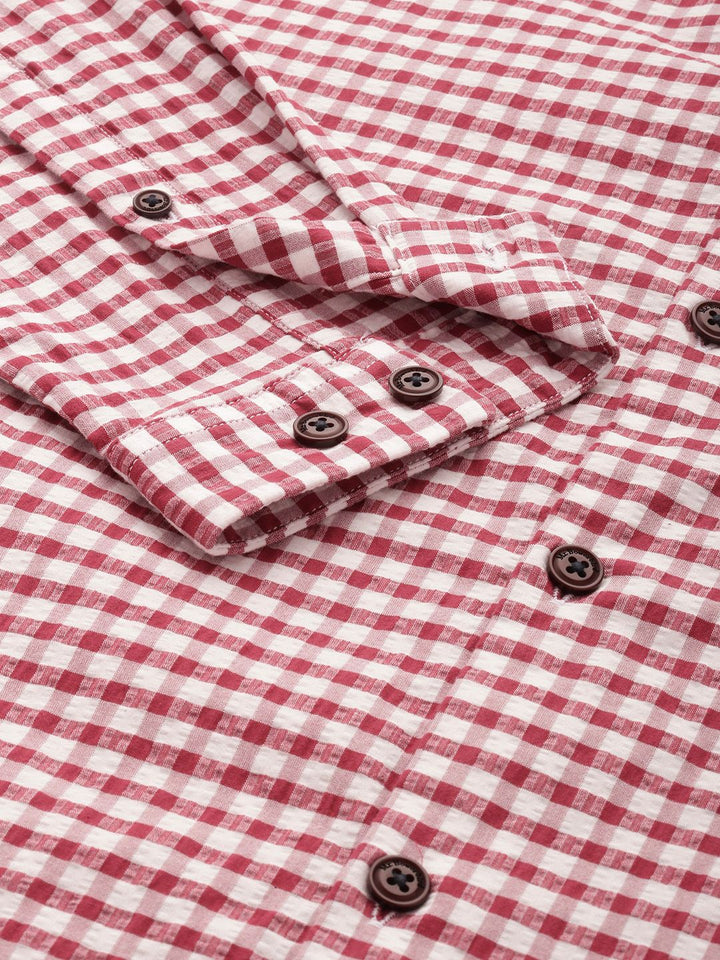 Mr Bowerbird Tailored Fit Gingham Checked Casual Shirt