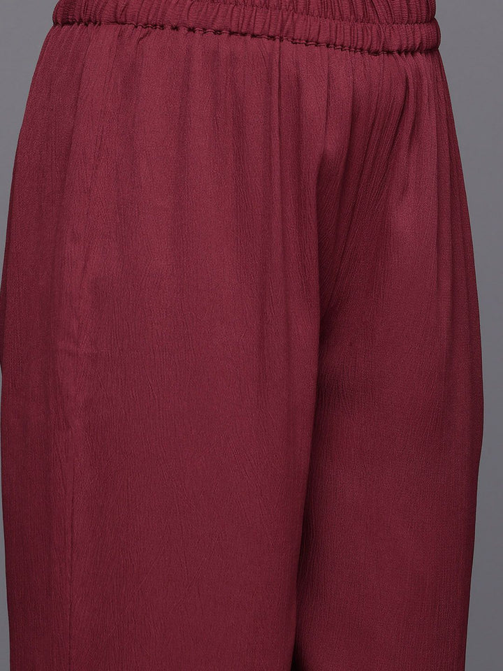Varanga Laced Crepe Kurta With Palazzos