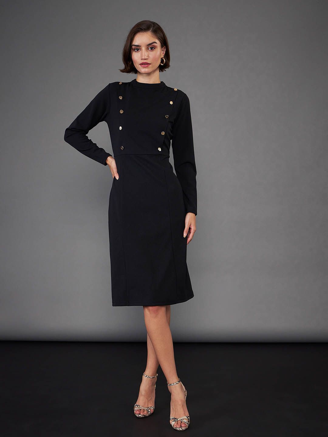 SASSAFRAS worklyf High Neck Sheath Dress