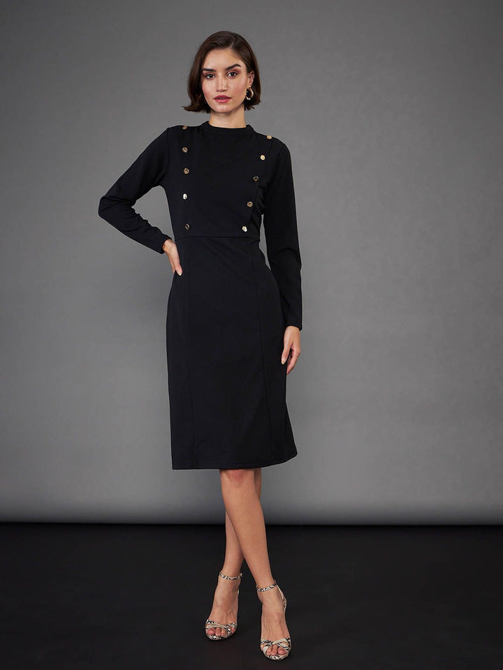 SASSAFRAS worklyf High Neck Sheath Dress