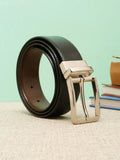 Teakwood Leathers Men Textured Leather Reversible Formal Belt