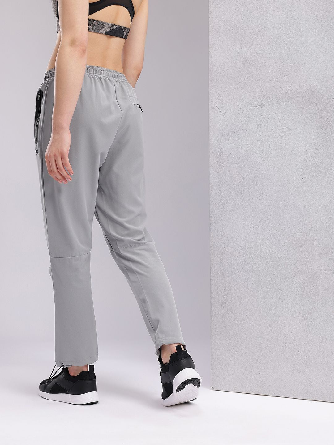 HRX by Hrithik Roshan Women Cropped Running Track Pants with Toggle Hem