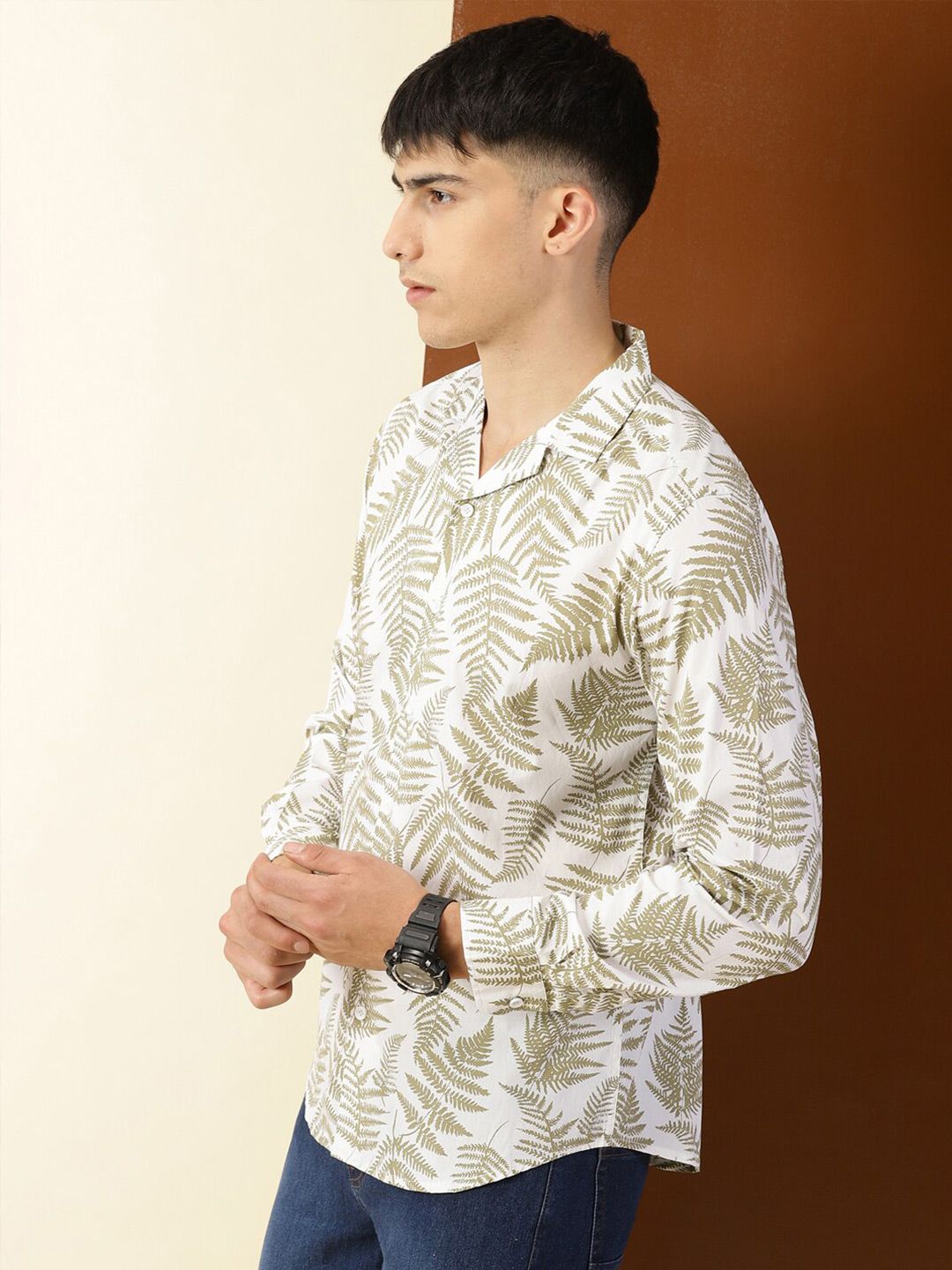 Thomas Scott Classic Fit Floral Printed Casual Pure Cotton Shirt