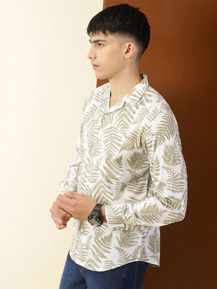 Thomas Scott Classic Fit Floral Printed Casual Pure Cotton Shirt