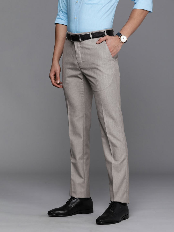 Raymond Men Textured Slim Fit Formal Trouser