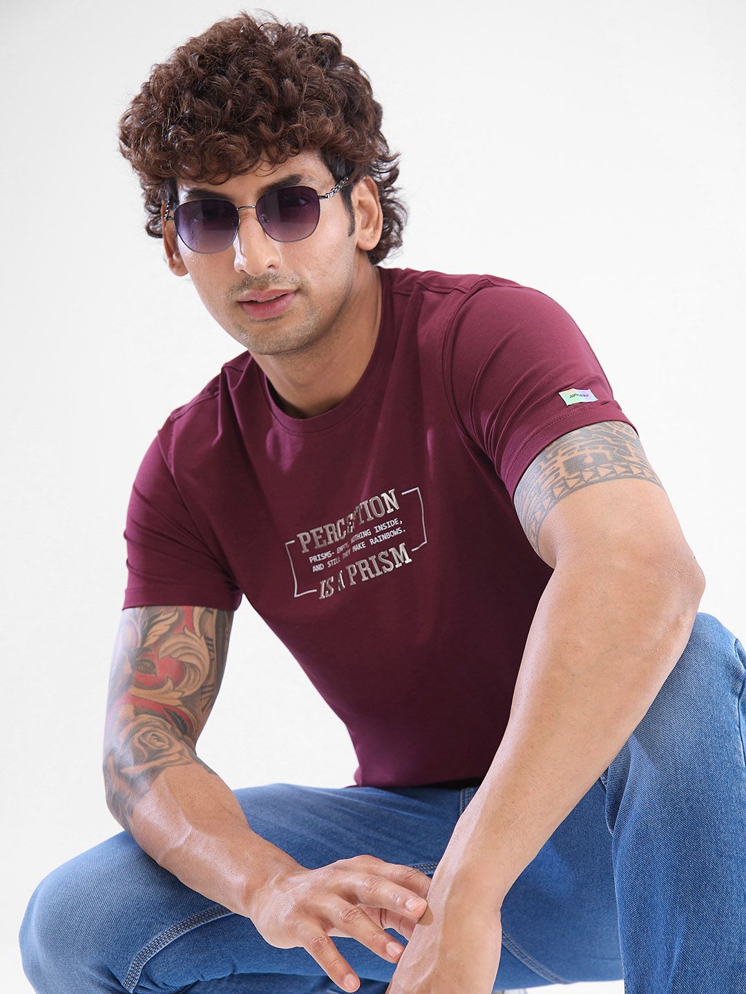 SPYKAR Men Typography Printed Round Neck Slim Fit T-shirt