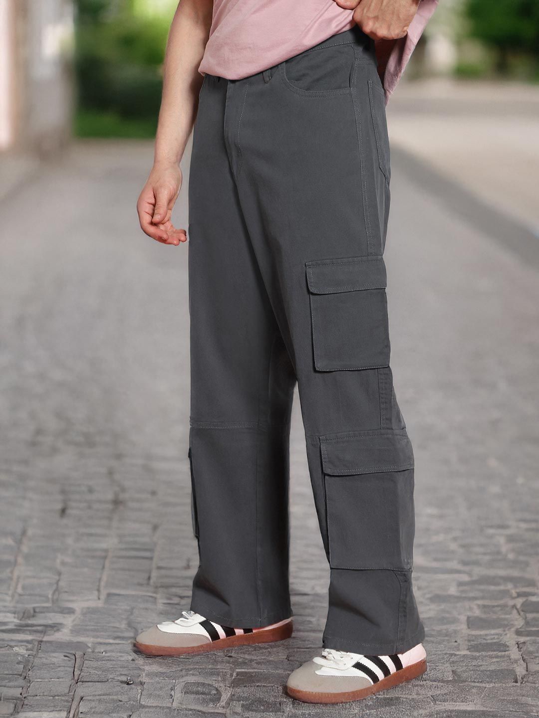 Urbano Fashion Men Loose Fit Cargos Trousers