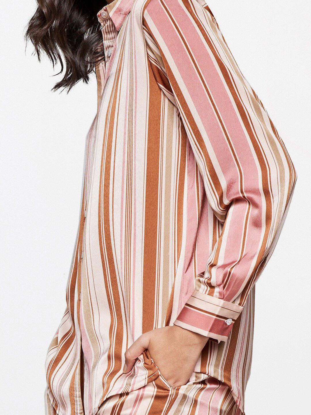 AND Striped Long Sleeves Shirt With Trousers