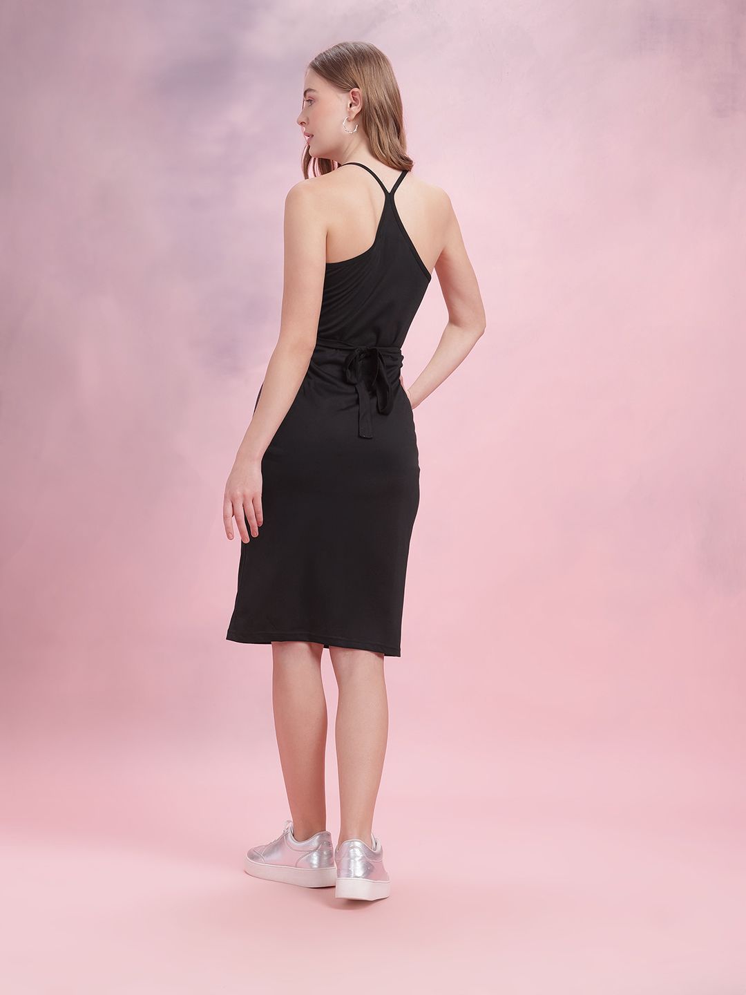 DressBerry Belted A-Line Dress with Twisted Detail