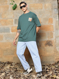 Thomas Scott Graphic Printed Drop-Shoulder Sleeves Oversized Pure Cotton T-shirt