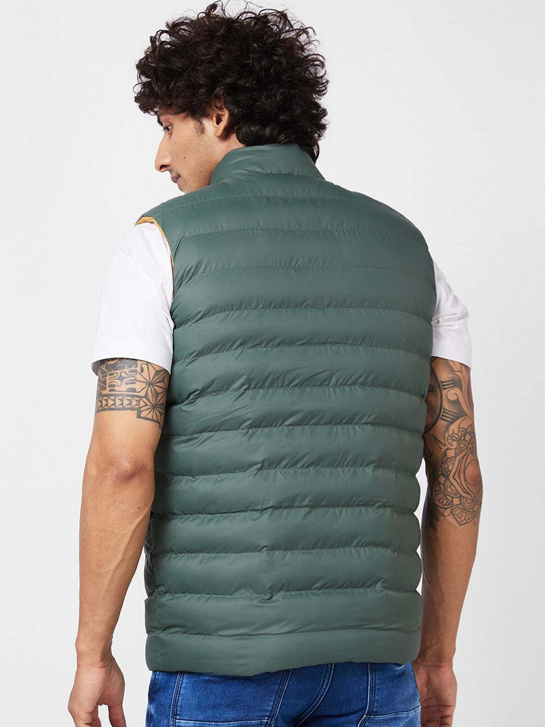 SPYKAR Mock Collar Puffer Jacket