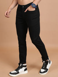 HIGHLANDER Men Black Slim Fit Mid-Rise Clean Look Stretchable Jeans