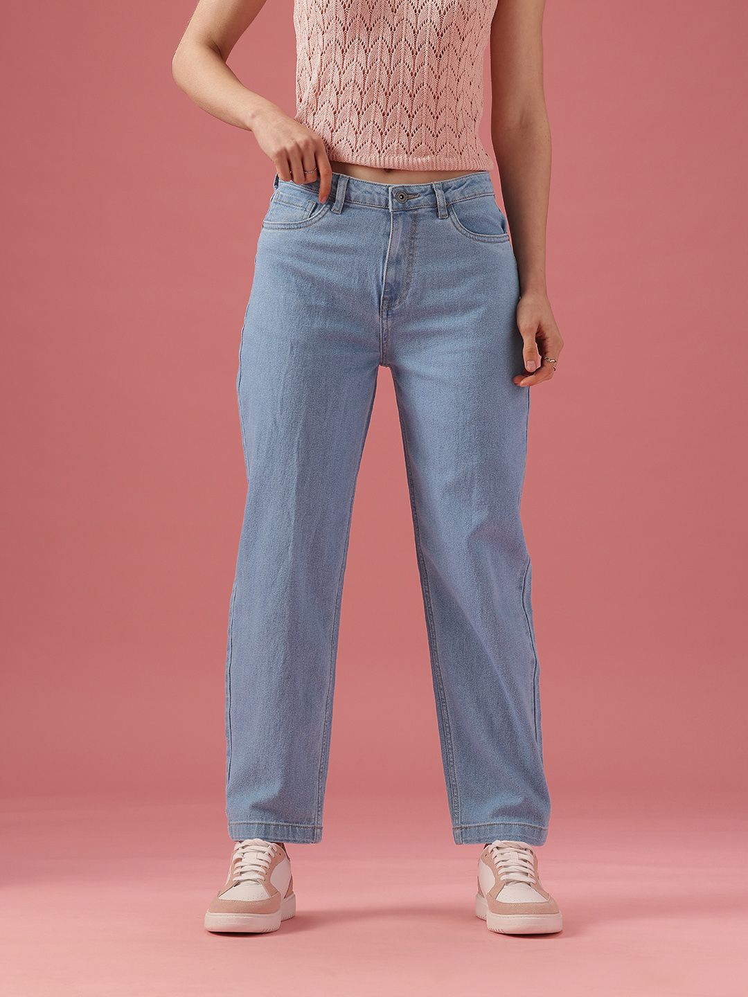 DressBerry Women High-Rise Light Fade Stretchable Jeans