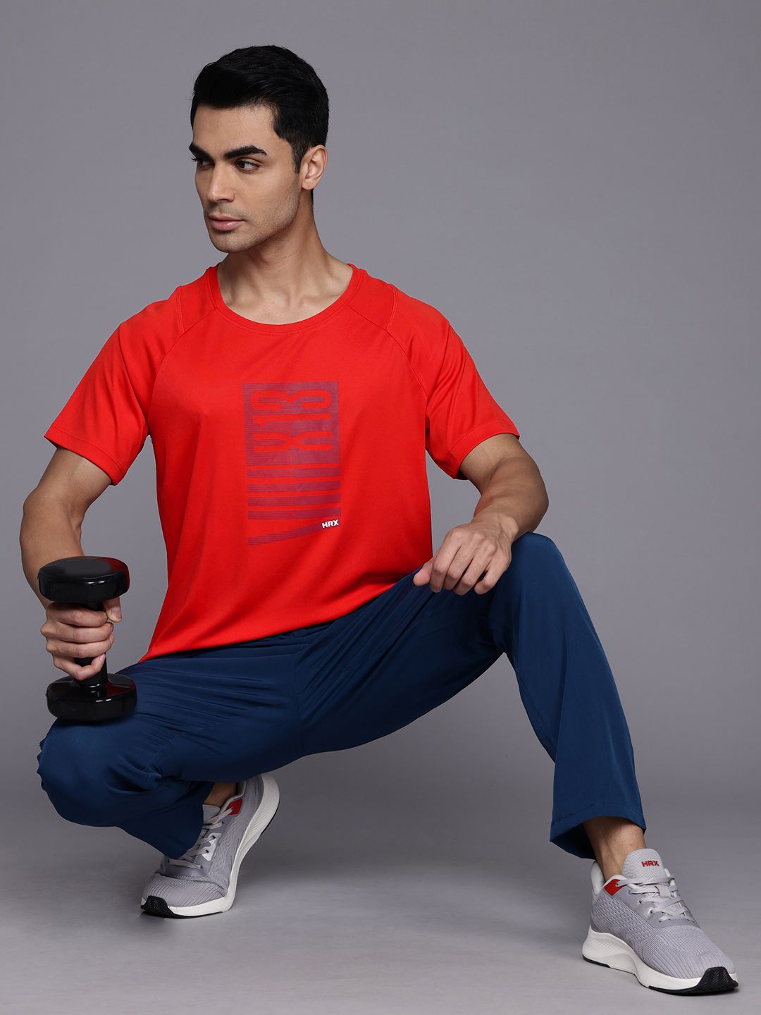 HRX by Hrithik Roshan Men Typography Printed Rapid-Dry Training T-shirt