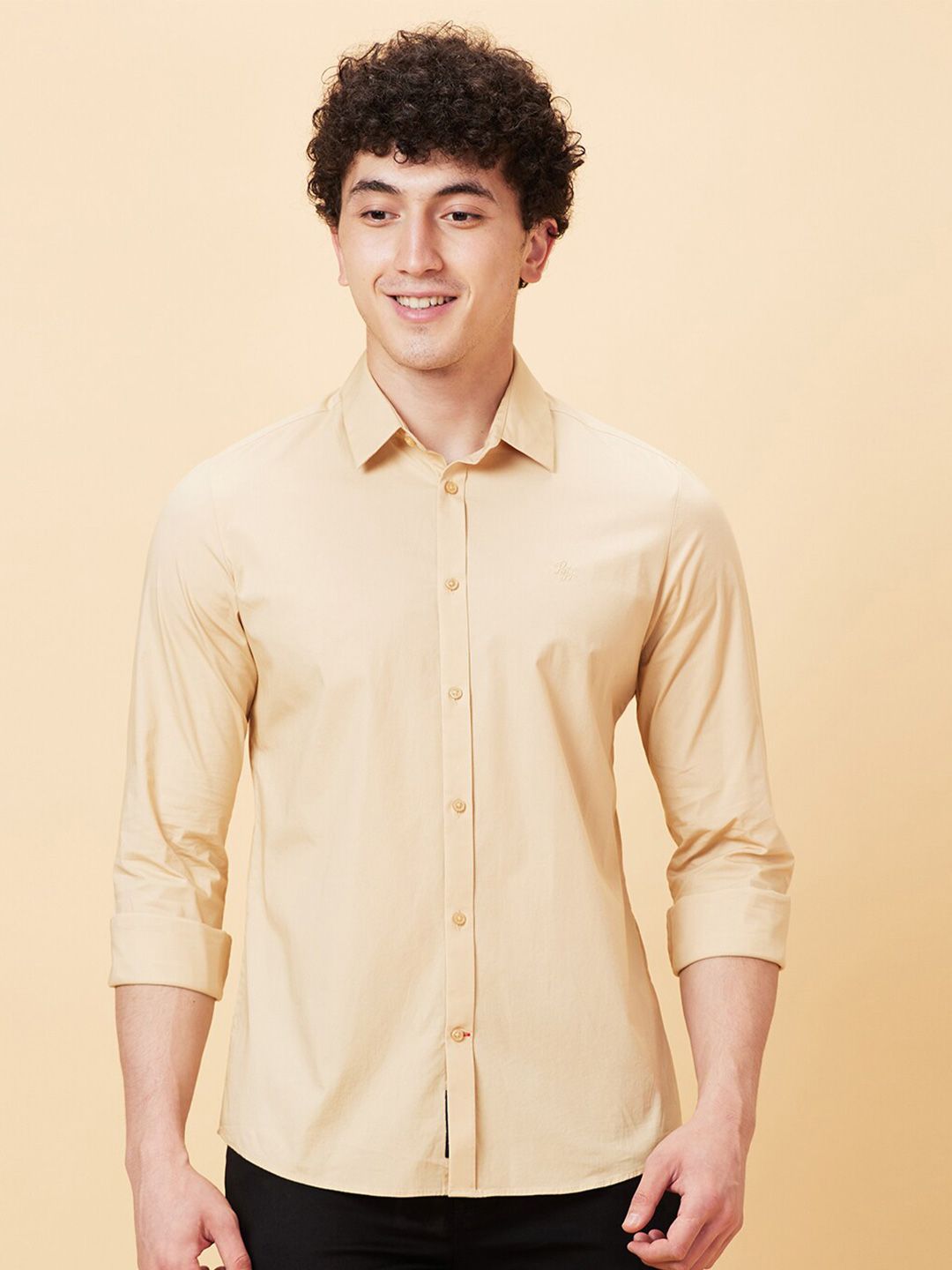 Being Human Slim Fit Spread Collar Long Sleeves Casual Shirt