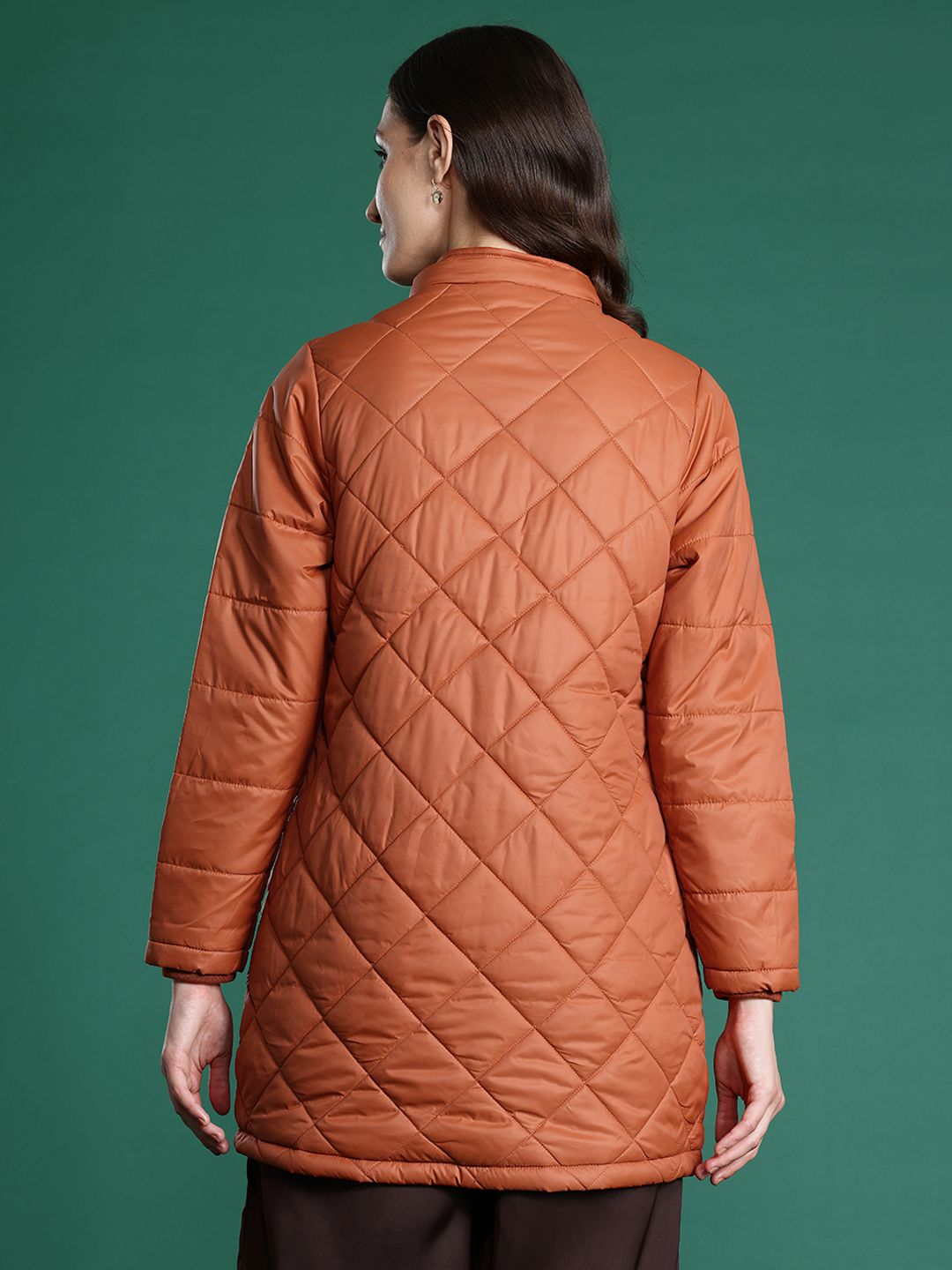 DressBerry Women Longline Quilted Jacket