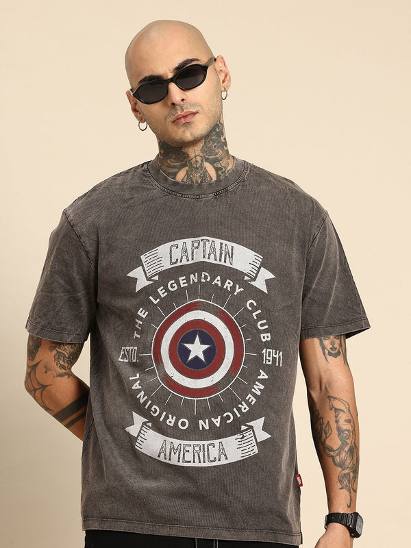 Menjadi T-Shirt Kapas Kapas Amerika Tulen Murni Bercetak Santai