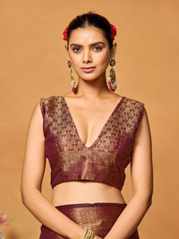 KALINI Woven Design Zari Organza Heavy Work Banarasi Saree