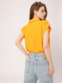 DressBerry Vibrant Game Shirt Style Crop Top