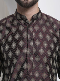 SOJANYA Kolar Mandarin Zari Motif Etnik Kurta