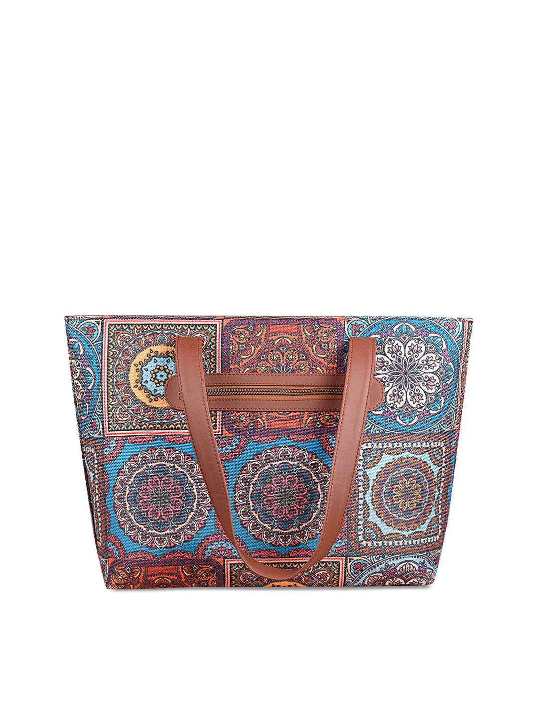 ZOUK Multicoloured Ethnic Motifs Printed Shopper Tote Bag