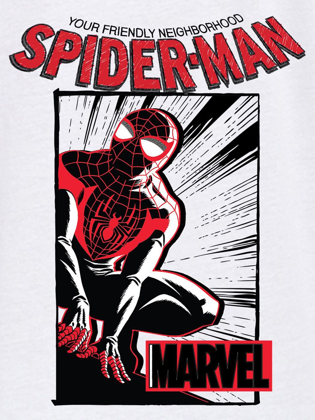 Bewakoof Men Graphic Spider-Man Printed Round Neck Pure Cotton T-shirt