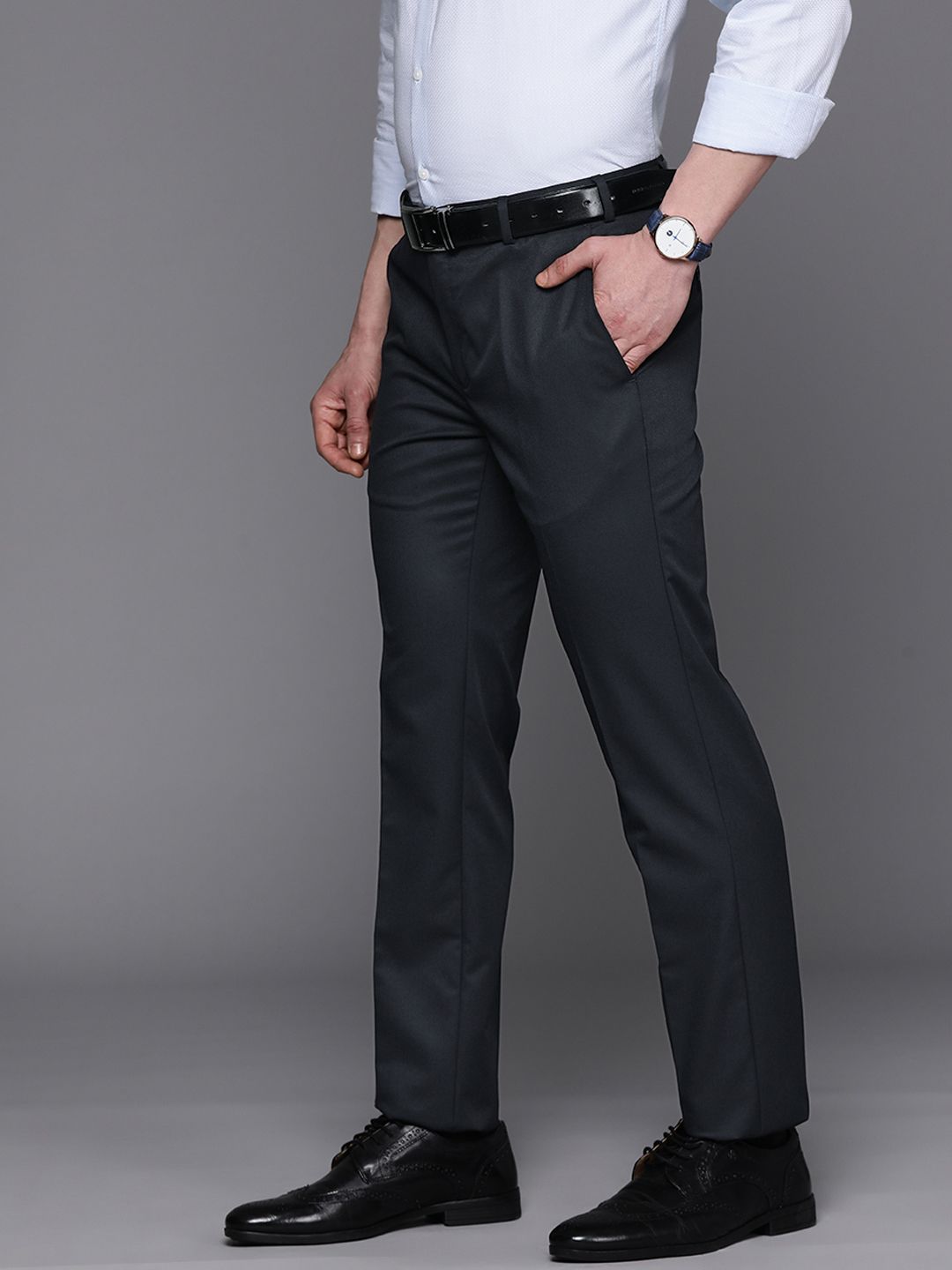 Raymond Men Slim Fit Formal Trousers