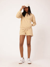 Kook N Keech Street Savvy Printed Relaxed Sweatshirt With Shorts Co-Ords Set