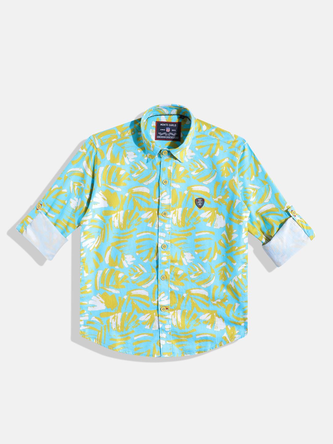 Monte Carlo Boys Printed Smart Fit Shirt