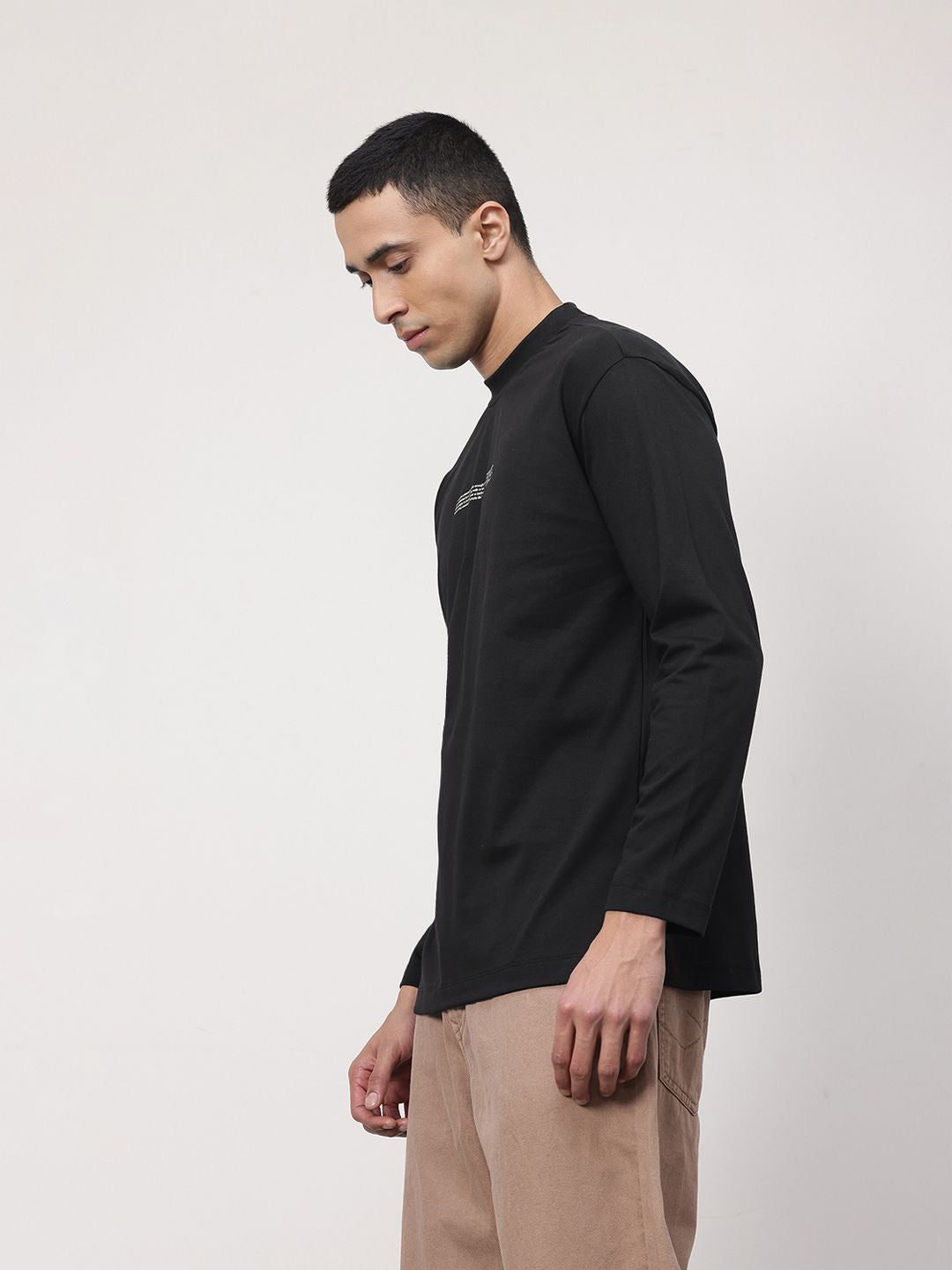 ether Zen Cotton Printed Drop-Shoulder Sleeves Relaxed Fit T-shirt