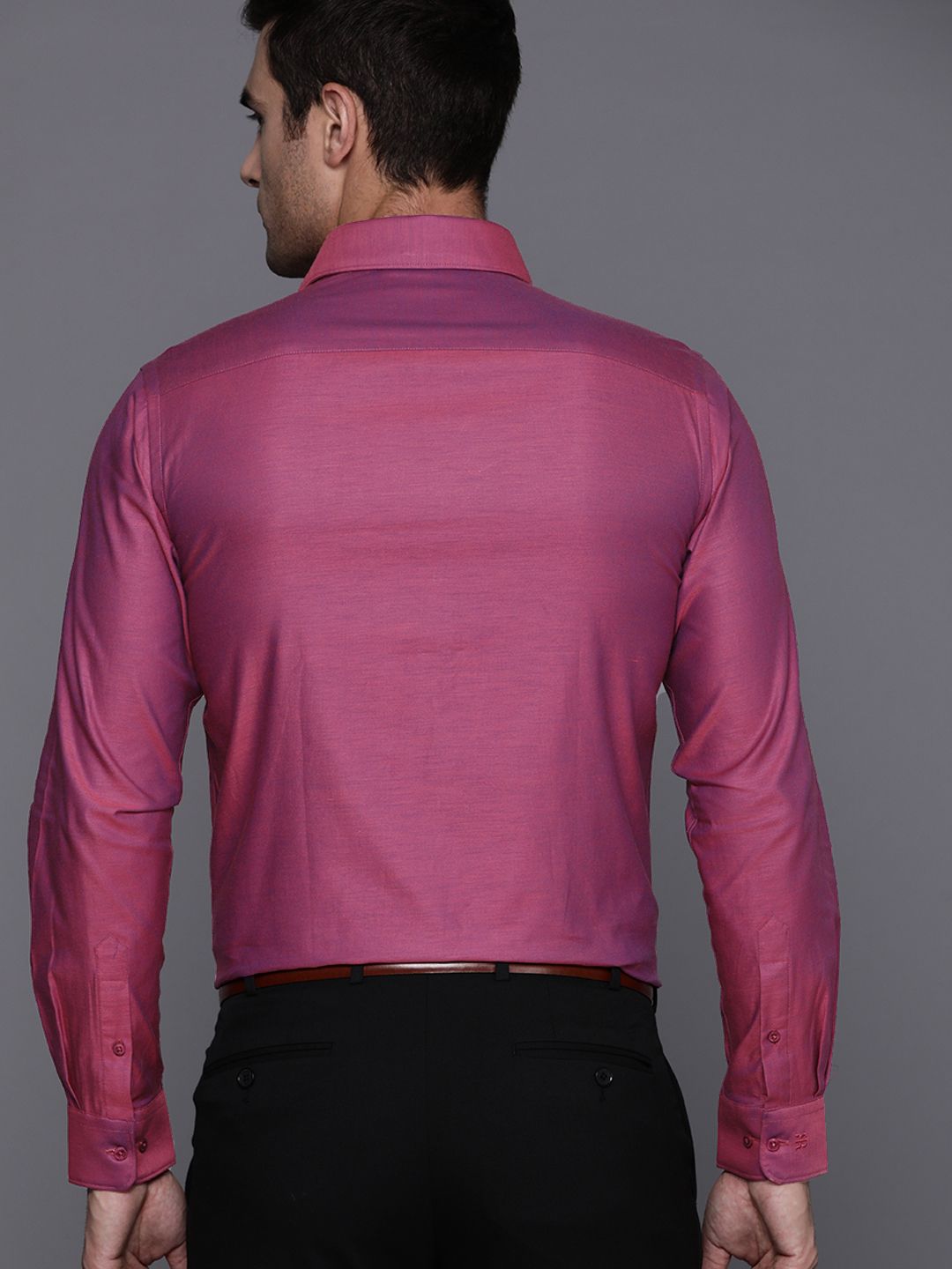 Raymond Men Pink Slim Fit Opaque Formal Shirt