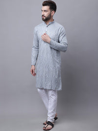 SOJANYA Regular Pure Cotton Kurta with Churidar & Nehru Jacket