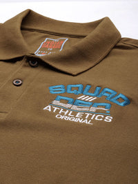 The Indian Garage Co Men Polo Collar Applique T-shirt
