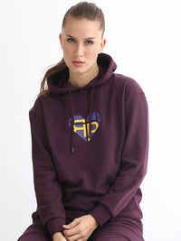 RAREISM Graphic Printed Hooded Cotton Sweatshirt